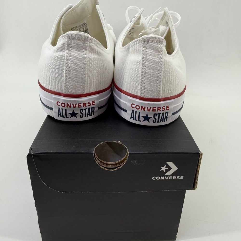 Converse Chuck Taylor All Star Mens 13 White Red Blue Low Top Sneakers - Picture 5 of 6
